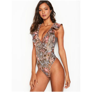 Victoria's Secret Jacquard Bodysuit Lingerie SMALL